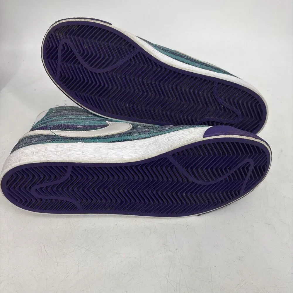Nike Blazer High Tops Retro Charlotte Hornets Colors Womens Size 7.5 317808-311